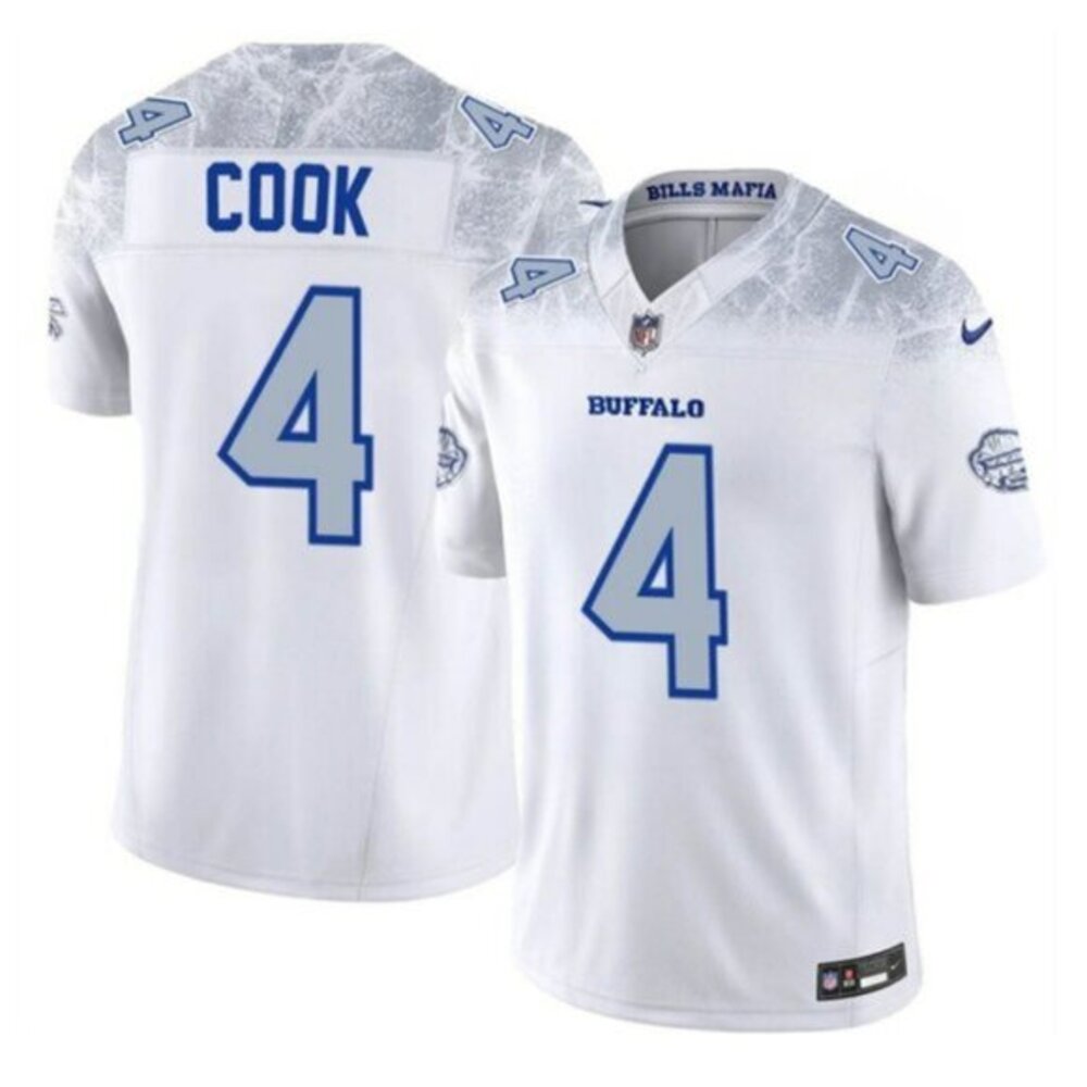 Mens Youths James Cook White Jersey Vapor Stitched